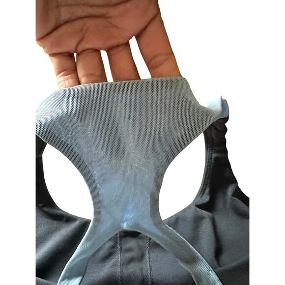 🌻 4/$25. Lululemon Grey & Blue Mesh Sports bra, Mesh, Women’s 6 - Picture 3 of 4